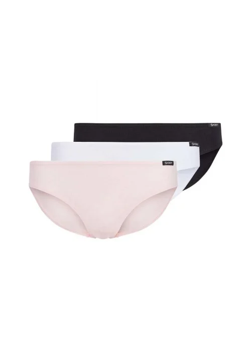 SKINY Basic spodnje hlačke dekliške pearl/bela/črna 3-kos