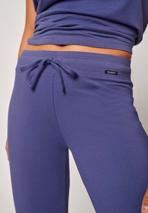 SKINY Basic M&M pižama spodnji del dolge ženske Skipper Modra