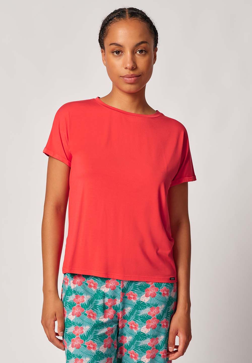 SKINY Basic M&M pižama zgornji del majica ženska hibiskus