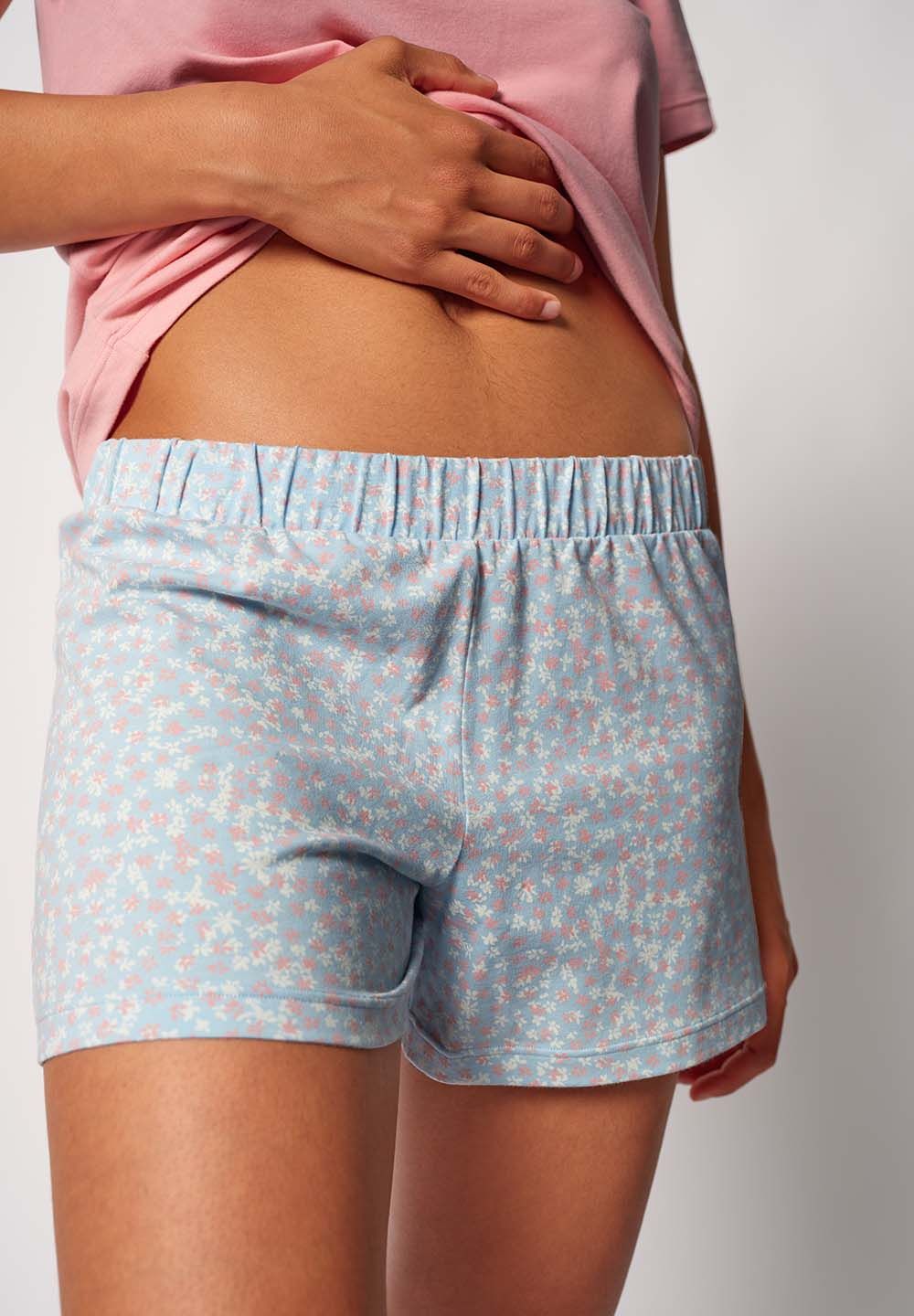 SKINY Basic pižama spodnji del - kratke hlače ženske angel flowers - slika 3