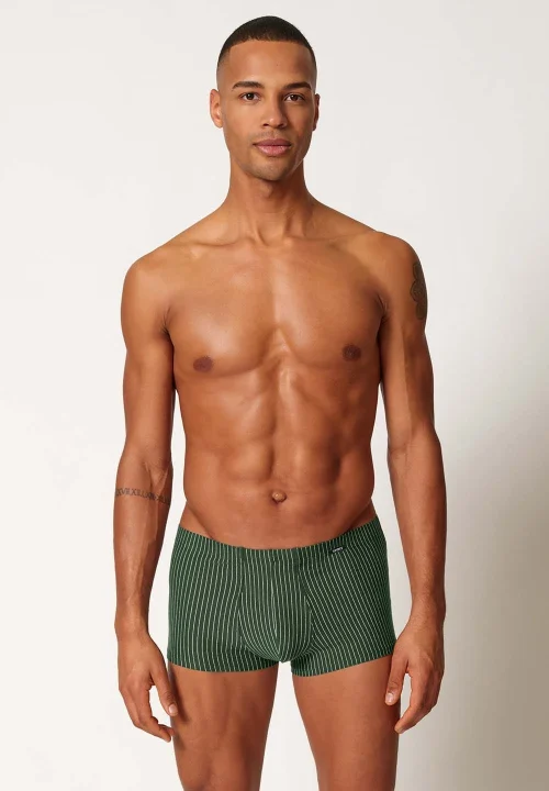 SKINY Basic T. boksarice moške olive stripes 2-kom