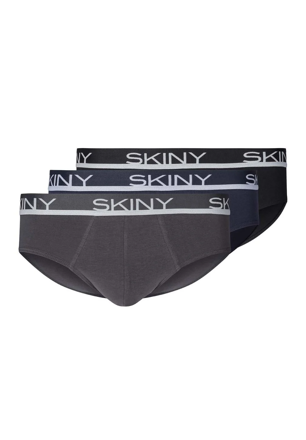 SKINY Basic spodnje hlače moške 3-kom črne / sive / modre - slika 10