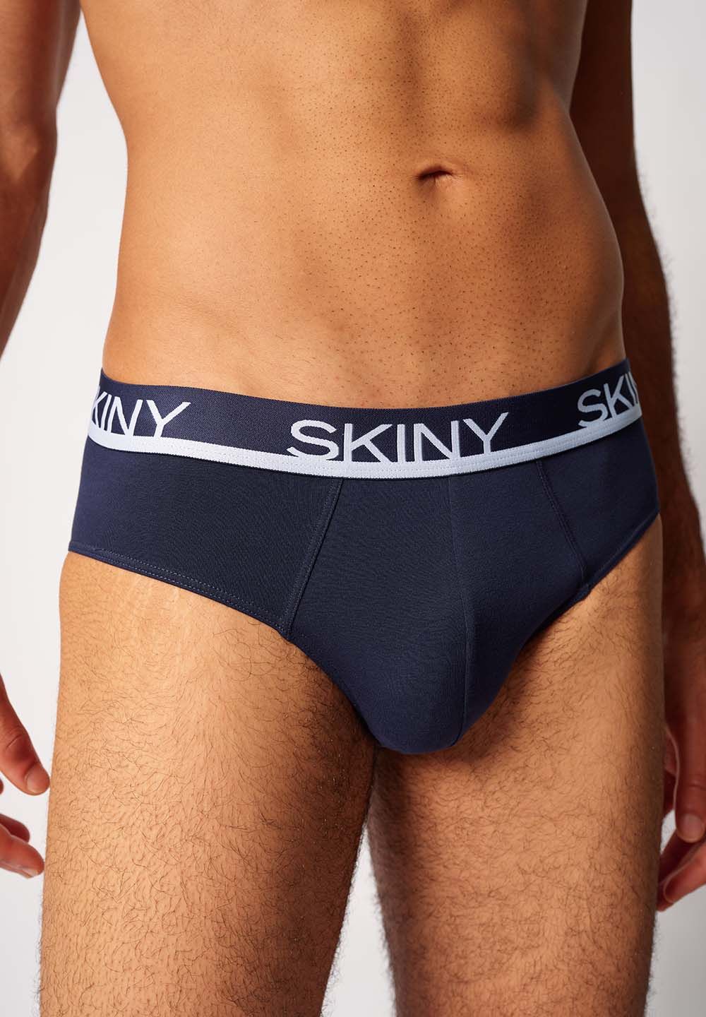 SKINY Basic spodnje hlače moške 3-kom črne / sive / modre - slika 7