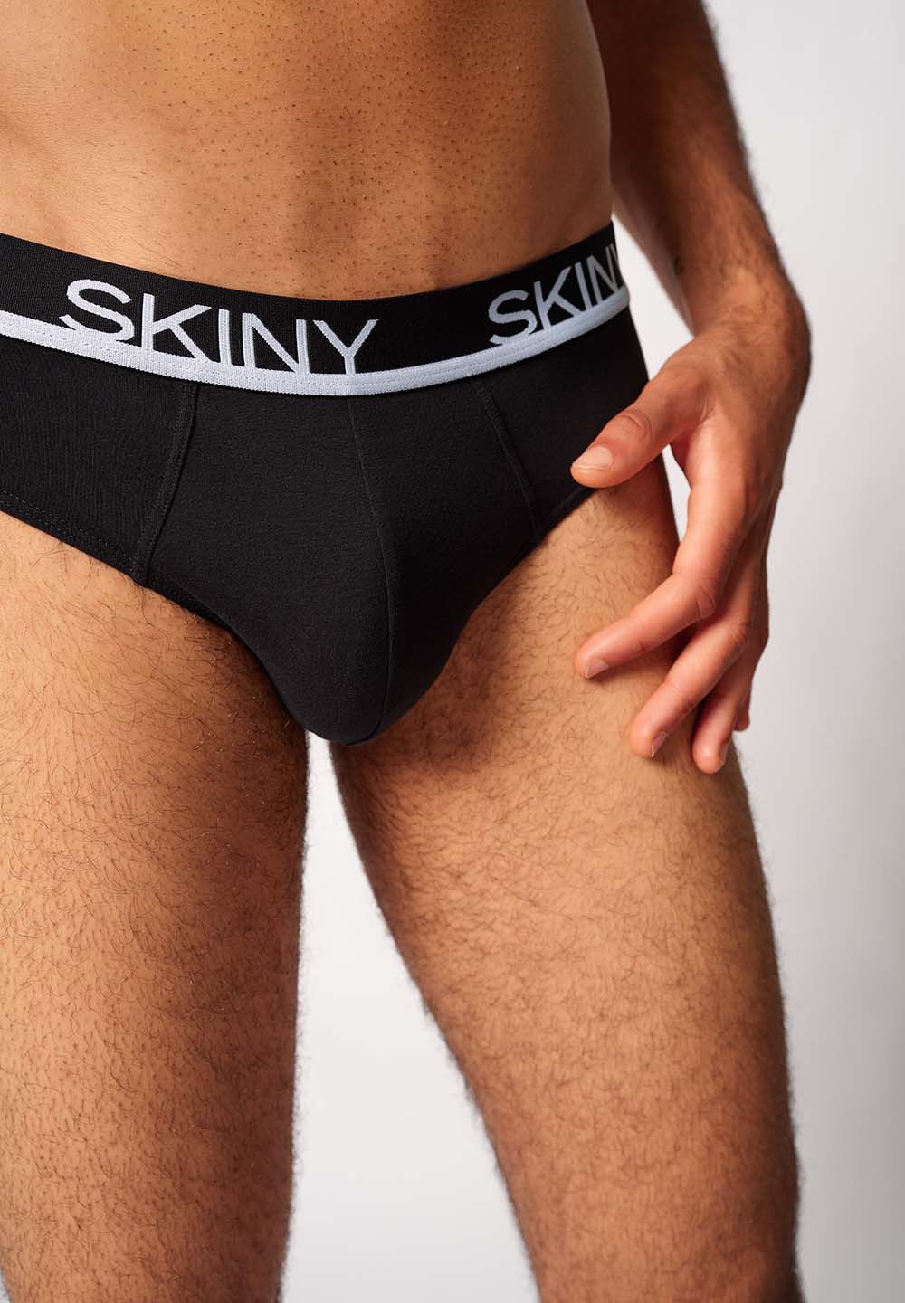 SKINY Basic spodnje hlače moške 3-kom črne / sive / modre - slika 9