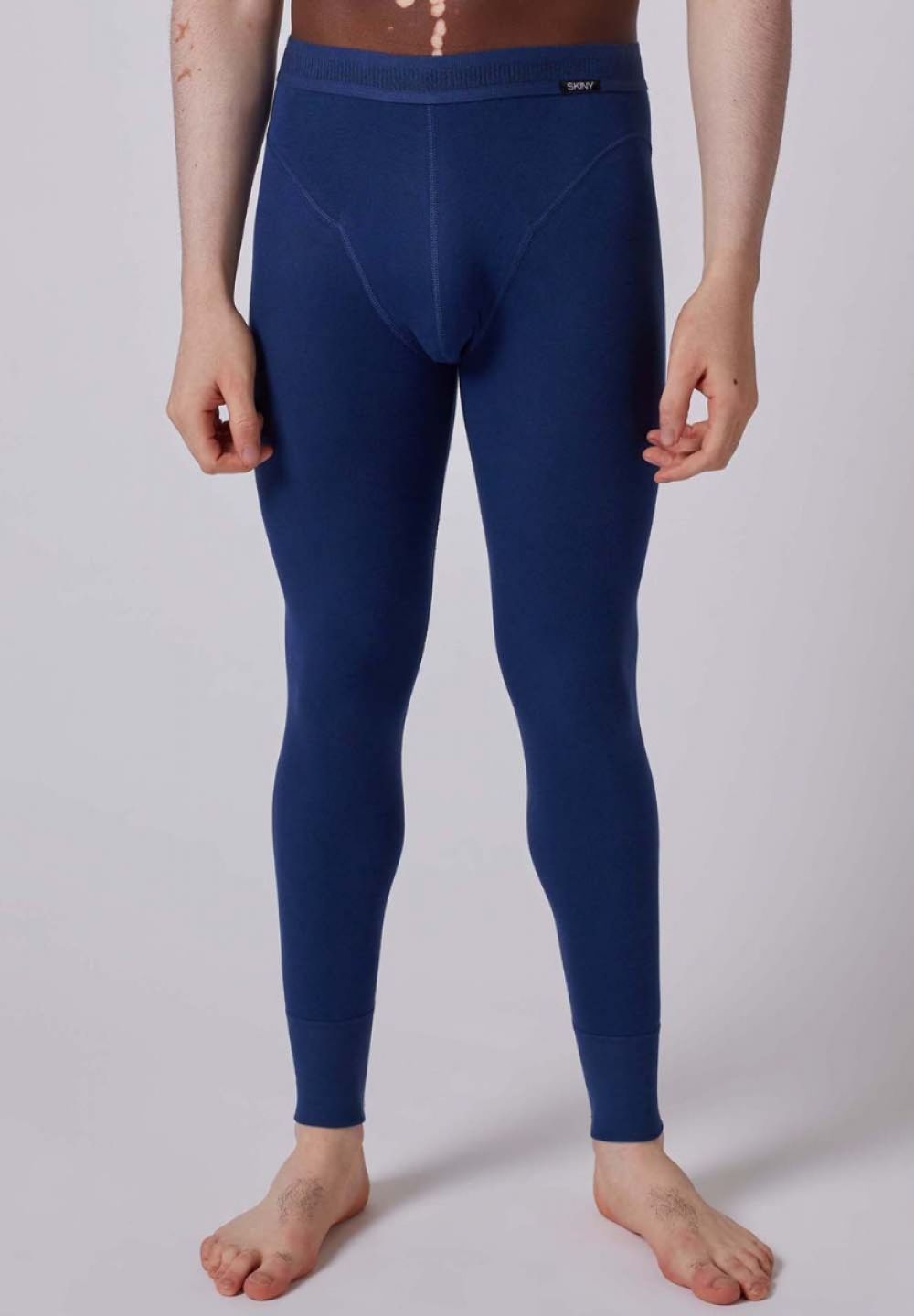 SKINY Basic moške dolge spodnje hlače Navy - slika 2