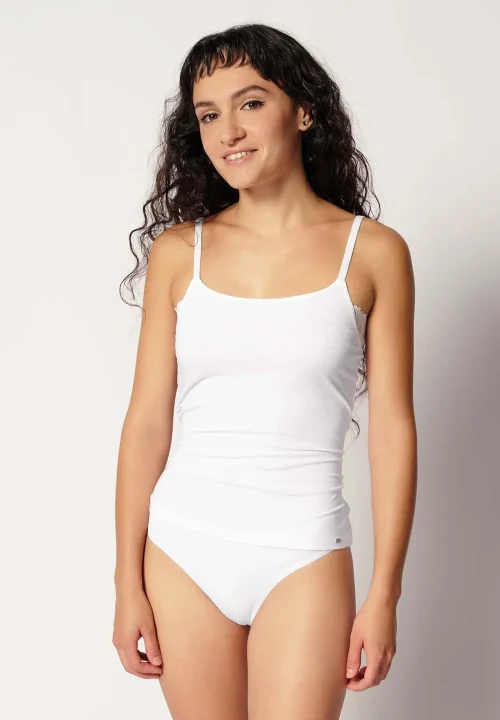 SKINY Basic Lace spodnja majica s čipko ženska Essentials Bela
