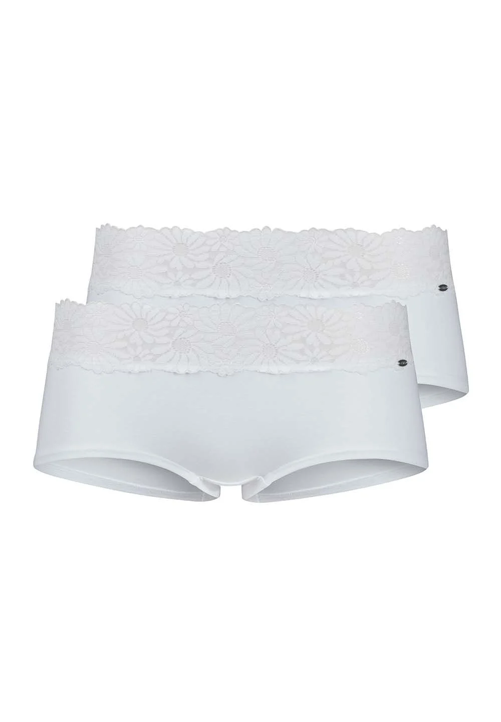 SKINY Basic Lace spodnje hlačke boksarice ženske Essentials Bele 2-kom - slika 4
