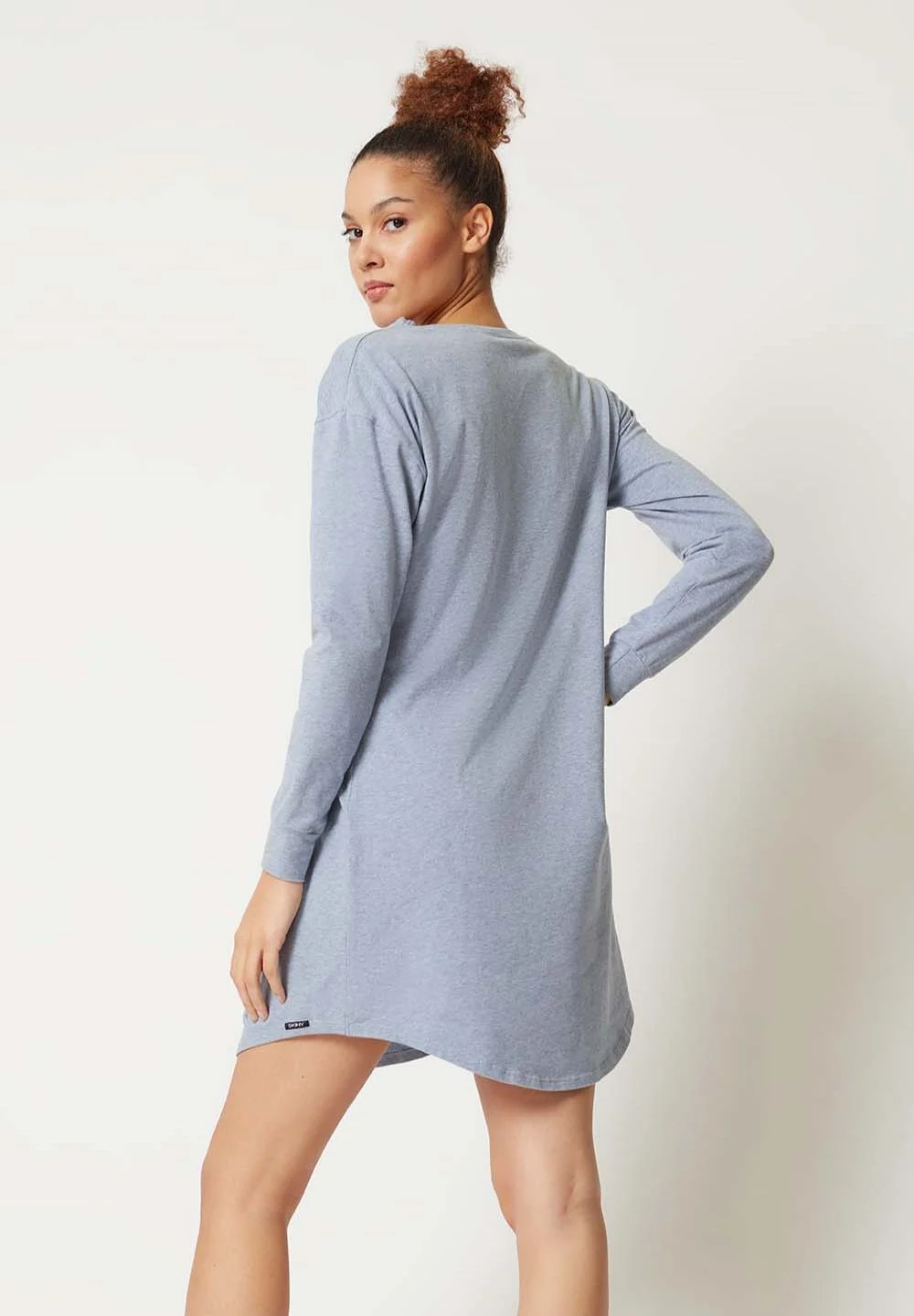 SKINY Basic M&M spodnja srajca dolg rokav ženska Denim Melange - slika 2