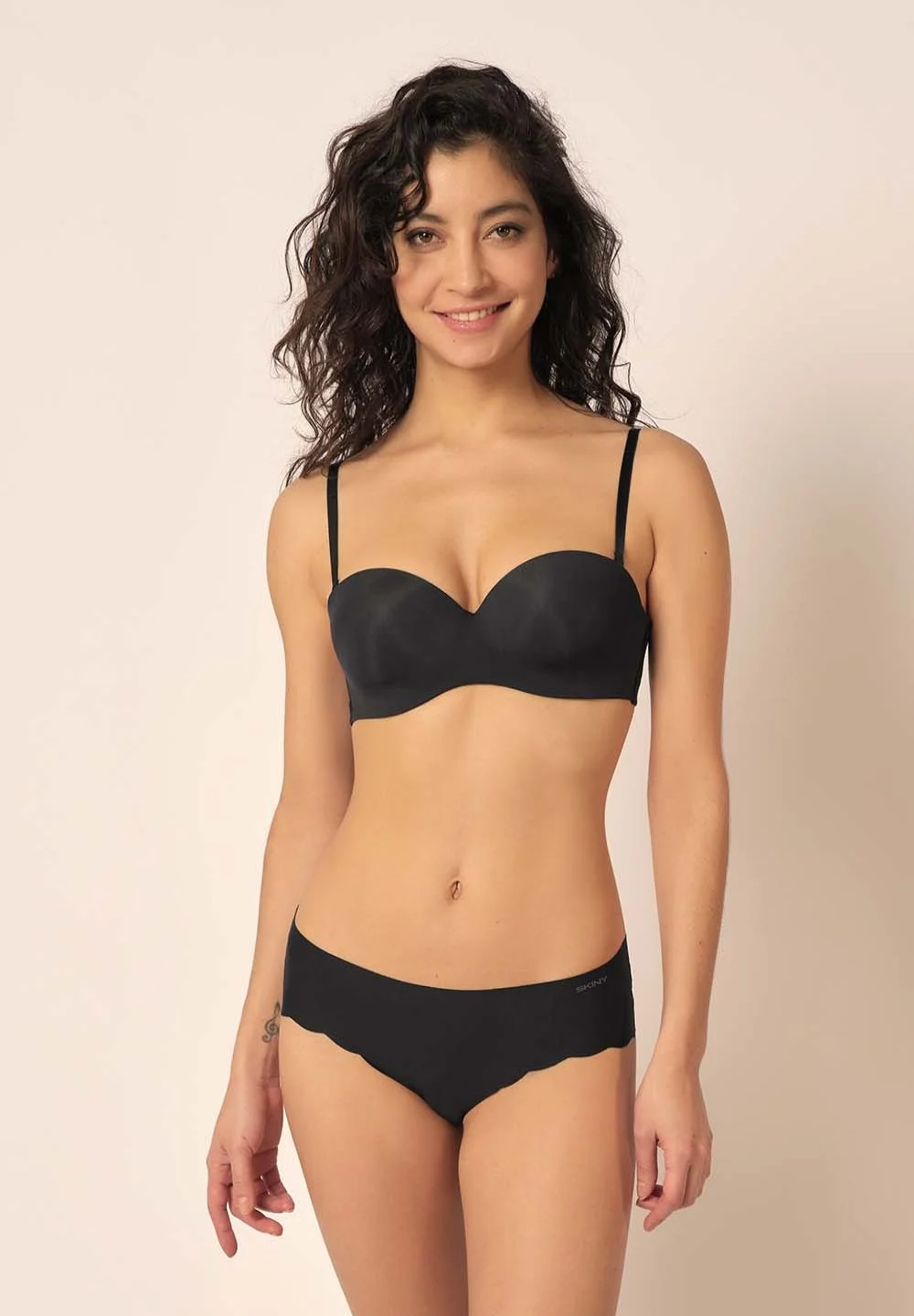 SKINY Basic nedrček ženski MicroEssentials črn