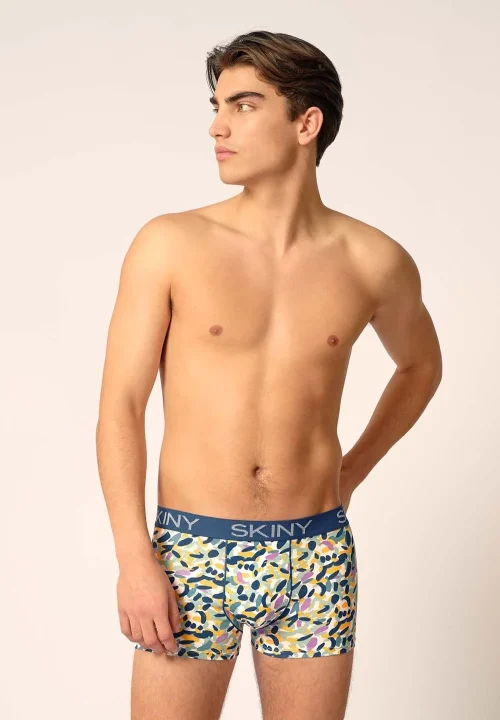 SKINY Basic T. boksarice moške Ivory spots selection 2-kom