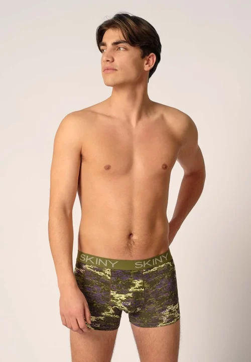 SKINY Basic T. boksarice moške fango-camuflage 2-kom